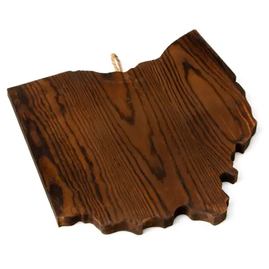 CousinDIY Wood State Shaped Plaque 9"X10"X0.5"-Ohio {4}
