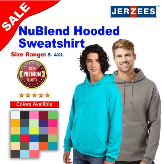 JERZEES&reg; NuBlend Hooded Sweatshirt Chocolate {2}