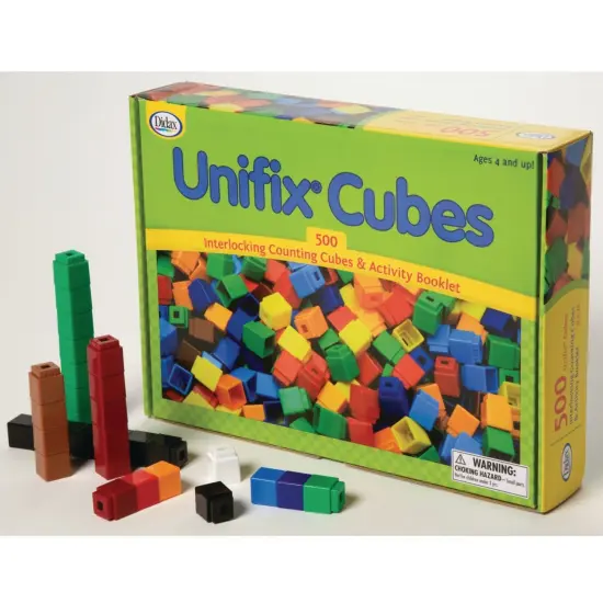 Didax Unifix ® Cubes Interlocking Counting Cubes with Activity Booklet (Set of 500) {1}