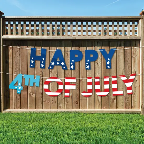 Big Dot of Happiness Firecracker 4th of July - Party Decor Happy 4th of July - Outdoor Letter Banner {1}