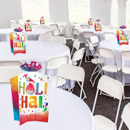 Big Dot of Happiness Holi Hai - Table Decorations - Festival of Colors Party Fold and Flare Centerpieces - 10 Count {3}