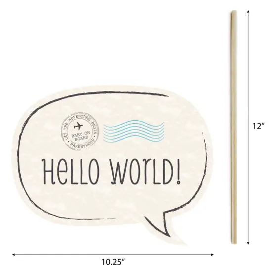 Big Dot of Happiness Precious Cargo - Blue - Boy Baby Shower Photo Booth Props Kit - 20 Count {7}