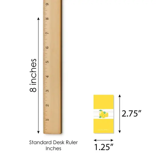 Big Dot of Happiness So Fresh - Lemon - Mini Candy Bar Wrapper Stickers - Citrus Lemonade Party Small Favors - 40 Count {6}