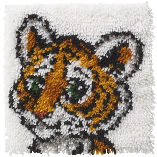 Wonderart Latch Hook Kit 12"X12"-Tiger Cub {4}