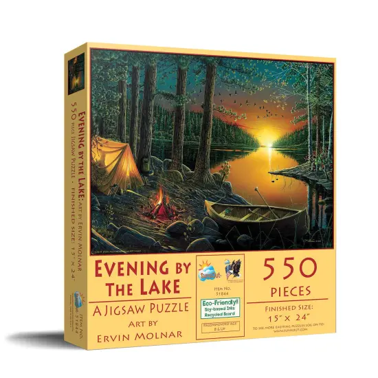 Sunsout Evening by the Lake 550 pc Jigsaw Puzzle 51844 {3}