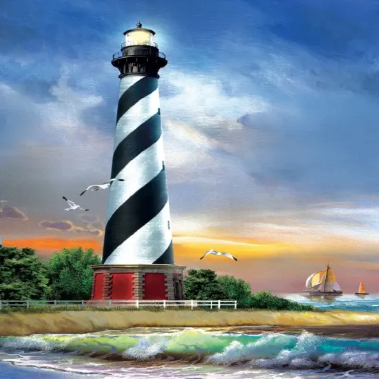 Sunsout Cape Hatteras Lighthouse 500 pc Jigsaw Puzzle 28835 {1}