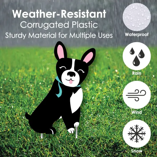 Big Dot of Happiness Pawty Like a Puppy Girl - Lawn Decorations - Outdoor Pink Dog Baby Shower or Birthday Party Yard Decorations - 10 Piece {6}