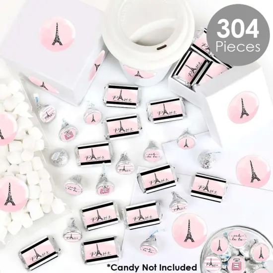 Big Dot of Happiness Paris, Ooh La La - Paris Themed Baby Shower or Birthday Party Candy Favor Sticker Kit - 304 Pieces {3}