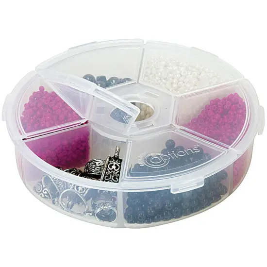Creative Options Round Accessory Organizer-4.25"X4.25"X1.25" Clear {3}