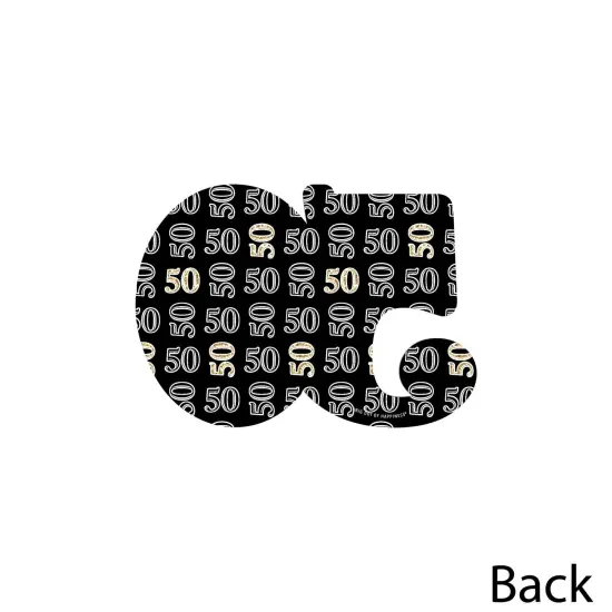 Big Dot of Happiness Adult 50th Birthday - Gold - Decorations DIY Party Essentials - Set of 20 {4}