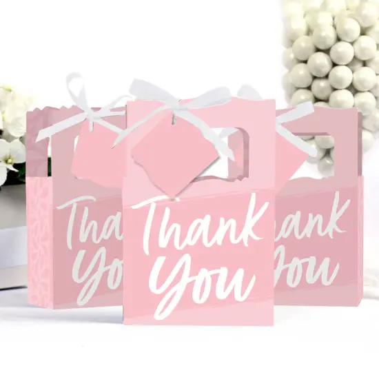 Big Dot of Happiness Pink Elegantly Simple - Guest Party Favor Boxes - Set of 12 {4}