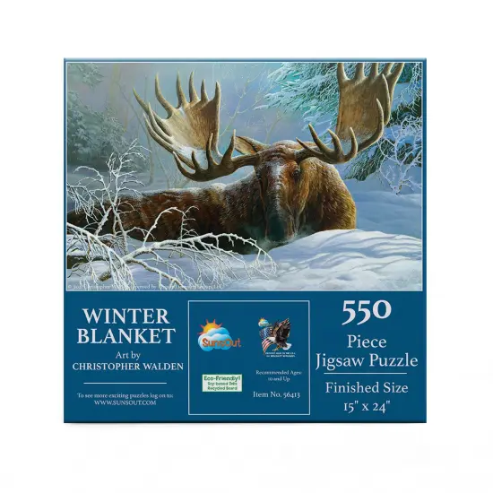 Sunsout Winter Blanket 550 pc Jigsaw Puzzle 56413 {4}