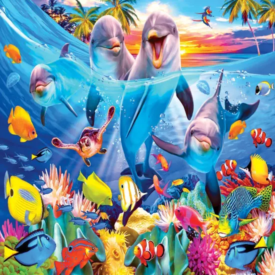 Kodak Premium Jigsaw Puzzle 350 Pieces 18"X24"-Playful Dolphins {4}