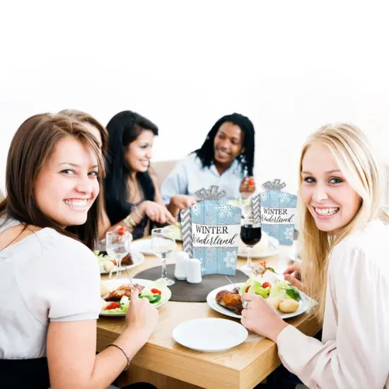 Big Dot of Happiness Winter Wonderland - Table Decorations - Snowflake Holiday Party and Winter Wedding Fold and Flare Centerpieces - 10 Count {7}