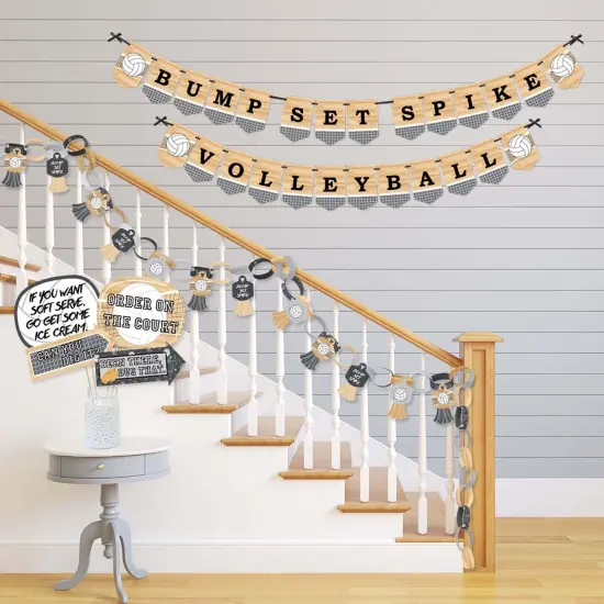 Big Dot of Happiness Bump, Set, Spike - Volleyball - Banner & Photo Booth Decorations - Baby Shower or Birthday Party Supplies Kit - Doterrific Bundle {4}