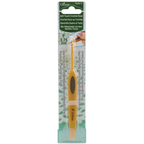 Clover Soft Touch Crochet Hook-Size F6/3.75mm {1}