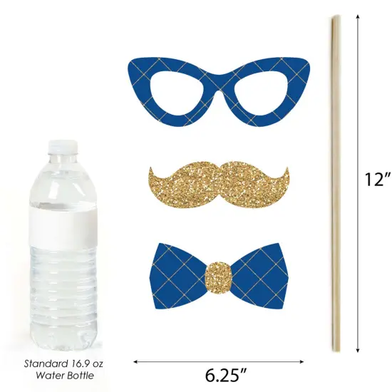 Big Dot of Happiness Royal Prince Charming - Baby Shower or Birthday Party Photo Booth Props Kit - 20 Count {6}