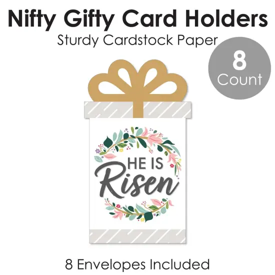 Big Dot of Happiness Religious Easter - Christian Holiday Party Money and Gift Card Sleeves - Nifty Gifty Card Holders - Set of 8 {6}