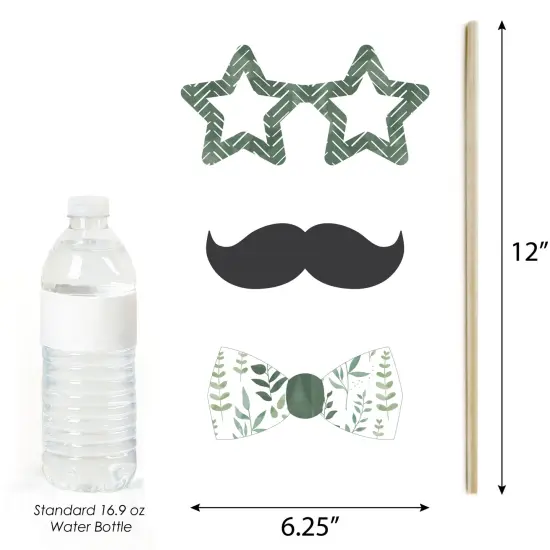 Big Dot of Happiness Boho Botanical Baby - Greenery Baby Shower Photo Booth Props Kit - 20 Count {6}