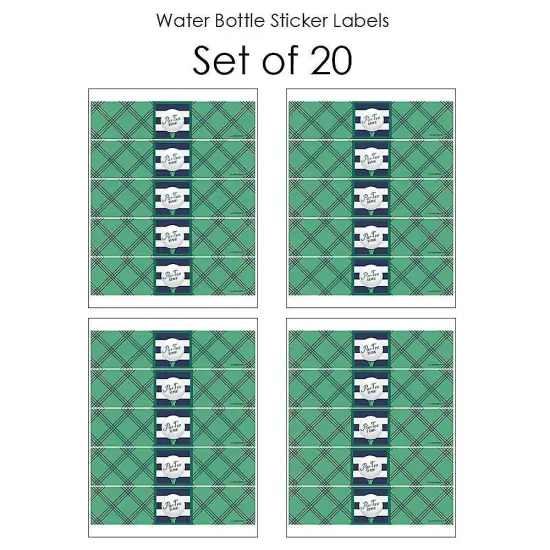 Big Dot of Happiness Par-Tee Time - Golf - Birthday or Retirement Party Water Bottle Sticker Labels - Set of 20 {4}