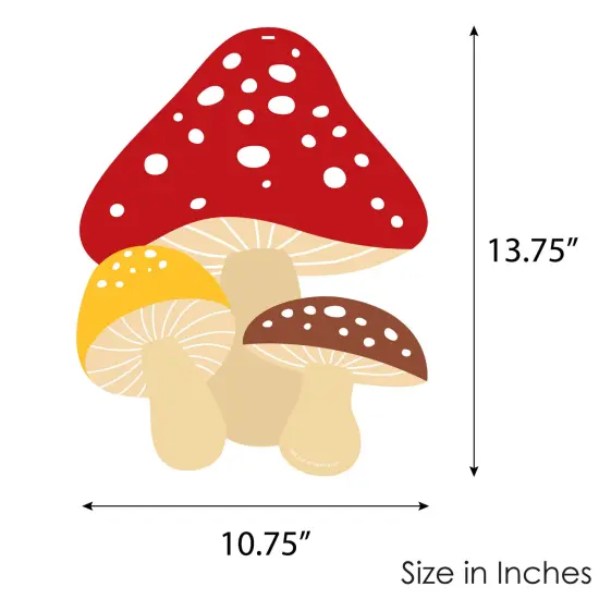 Big Dot of Happiness Wild Mushrooms - Hanging Porch Red Toadstool Decor and Party Outdoor Decorations - Front Door Decor - 1 Piece Sign {7}