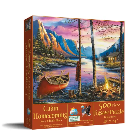 Sunsout Cabin Homecoming 500 pc Jigsaw Puzzle 55146 {3}