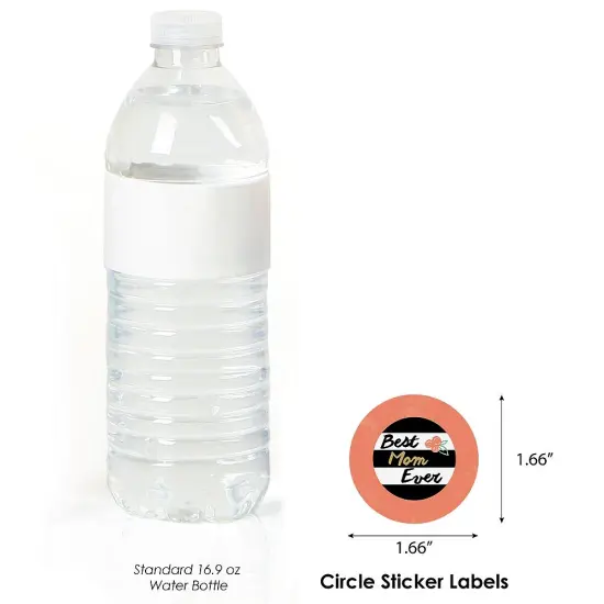 Big Dot of Happiness Best Mom Ever - Mother's Day - Party Circle Sticker Labels - 24 Count {3}