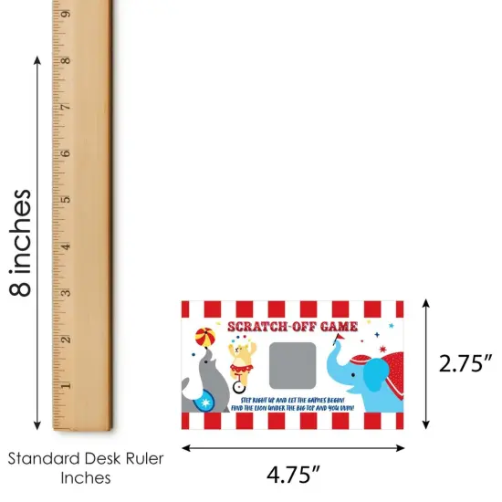 Big Dot of Happiness Carnival - Step Right Up Circus - Carnival Themed Game Scratch Off Cards - 22 Count {7}