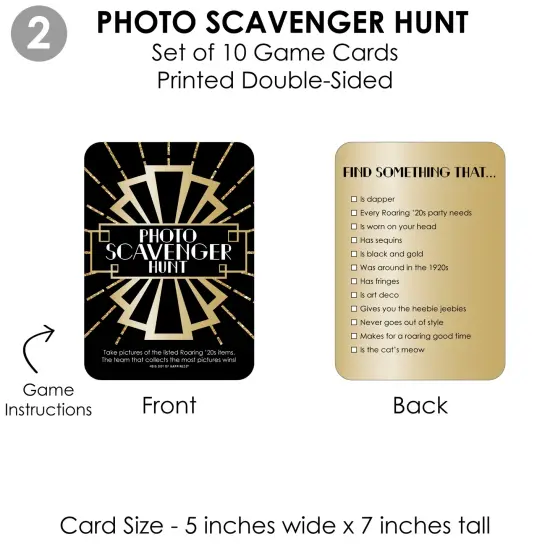 Big Dot of Happiness Roaring 20&rsquo;s - 4 1920s Art Deco Jazz Party Games - 10 Cards Each - Gamerific Bundle {7}