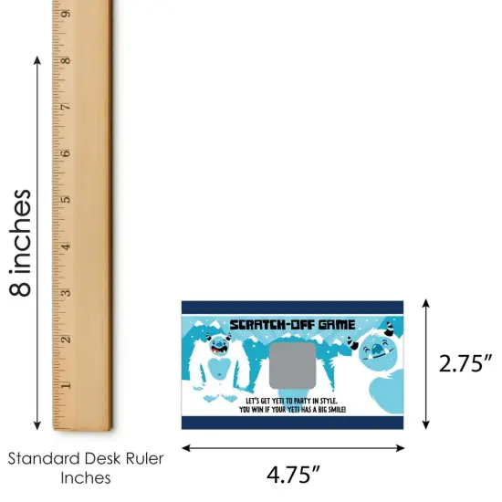 Big Dot of Happiness Yeti to Party - Abominable Snowman Party or Birthday Party Game Scratch Off Cards - 22 Count {7}