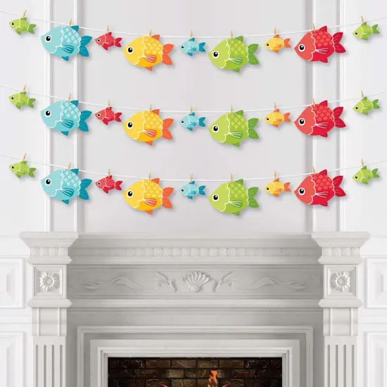 Big Dot of Happiness Let's Go Fishing - Fish Themed Birthday Party or Baby Shower DIY Decorations - Clothespin Garland Banner - 44 Pieces {4}