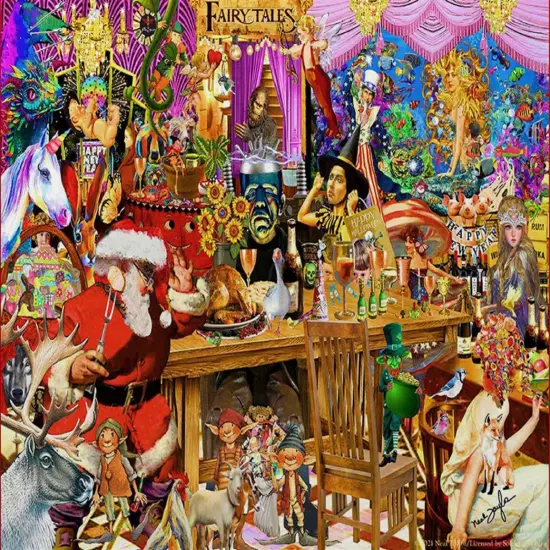 Sunsout Fairy Tale Collage 1000 pc Large Pieces Christmas Jigsaw Puzzle 61516 {1}