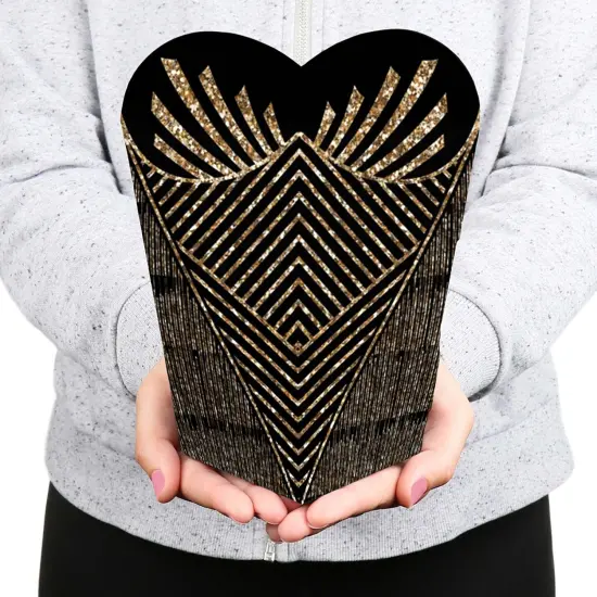 Big Dot of Happiness Roaring 20's - 1920s Art Deco Jazz Party Favors - Gift Heart Shaped Favor Boxes for Women - Set of 12 {6}