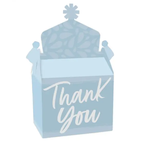 Big Dot of Happiness Dusty Blue Elegantly Simple - Treat Box Party Favors - Guest Party Favors Goodie Gable Boxes - Set of 12 {1}