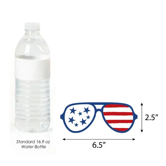 Big Dot of Happiness Stars & Stripes Glasses - Paper Card Stock Patriotic Party Photo Booth Props Kit - 10 Count {6}