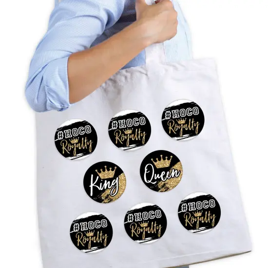 Big Dot of Happiness HOCO Dance - 3 inch Homecoming Badge - Pinback Buttons - Set of 8 {3}