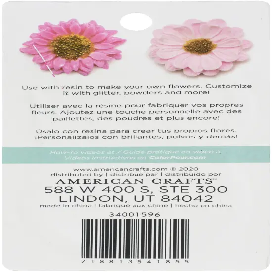 American Crafts Color Pour Resin Mold 2/Pkg-Flowers {2}