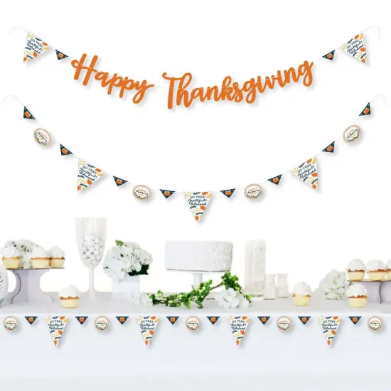 Big Dot of Happiness Happy Thanksgiving - Fall Harvest Party Letter Banner Decoration - 36 Banner Cutouts and Happy Thanksgiving Banner Letters {3}