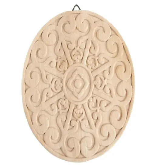 CousinDIY Paintable Wood Medallian 8"x8"-Scrollwork {1}