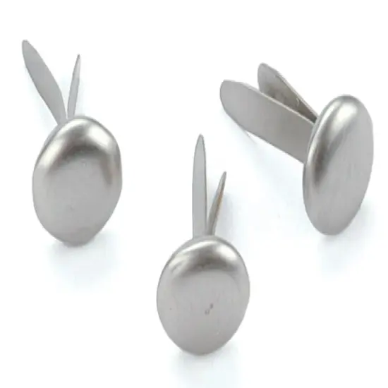 Creative Impressions Metal Paper Fasteners 7mm 50/Pkg-Round - Pewter {2}