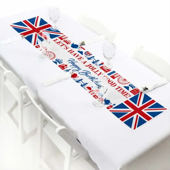 Big Dot of Happiness Cheerio, London - British UK Happy Birthday Decorations Party Banner {7}
