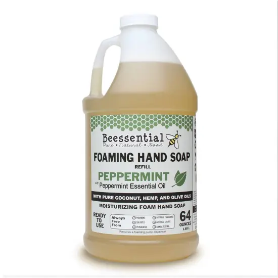 Beessential Foaming Hand Soap Refill Peppermint 64 Fluid Ounce {1}