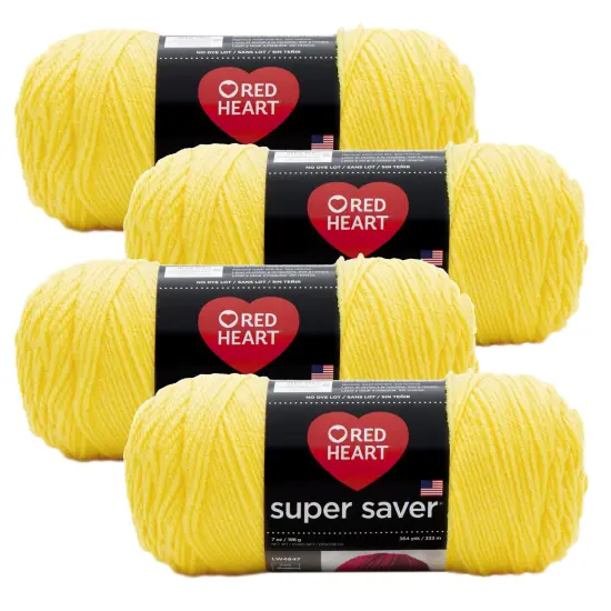 (Pack of 4) Red Heart Super Saver Yarn-Bright Yellow {1}