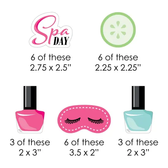 Big Dot of Happiness Spa Day - Paper Straw Decor - Girls Makeup Party Striped Decorative Straws - Set of 24 {3}