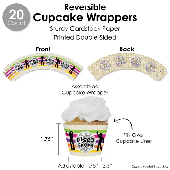 Big Dot of Happiness 70&rsquo;s Disco - 1970s Disco Fever Party Favors and Cupcake Kit - Fabulous Favor Party Pack - 100 Pieces {6}