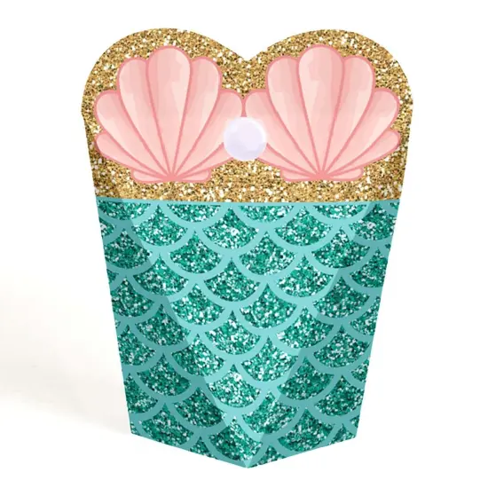 Big Dot of Happiness Let's Be Mermaids - Baby Shower or Birthday Party Favors - Gift Heart Shaped Favor Boxes for Women & Girls - Set of 12 {1}