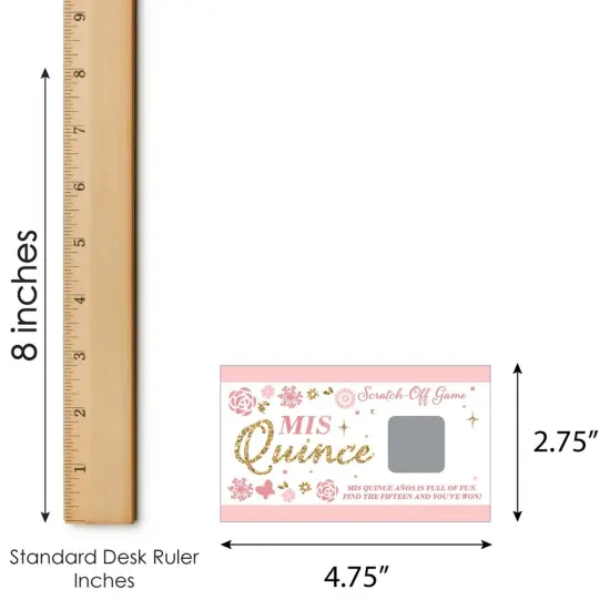 Big Dot of Happiness Mis Quince Anos - Quinceanera Sweet 15 Birthday Party Game Scratch Off Cards - 22 Count {7}