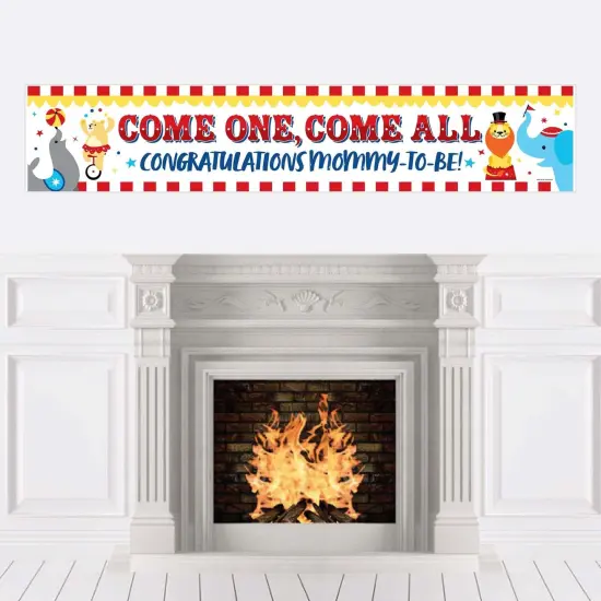 Big Dot of Happiness Carnival - Step Right Up Circus - Carnival Themed Baby Shower Decorations Party Banner {1}