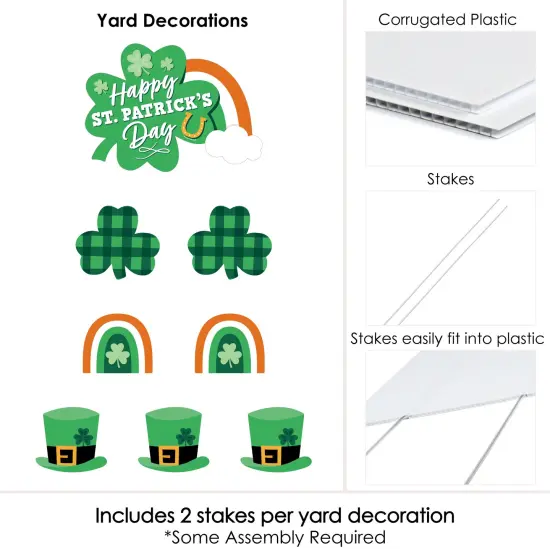 Big Dot of Happiness Shamrock St. Patrick's Day - Yard Sign and Outdoor Lawn Decorations - Saint Paddy's Day Party Yard Signs - Set of 8 {6}