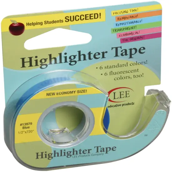 Lee Products Removeable Highlighter Tape .5"X720" {2}